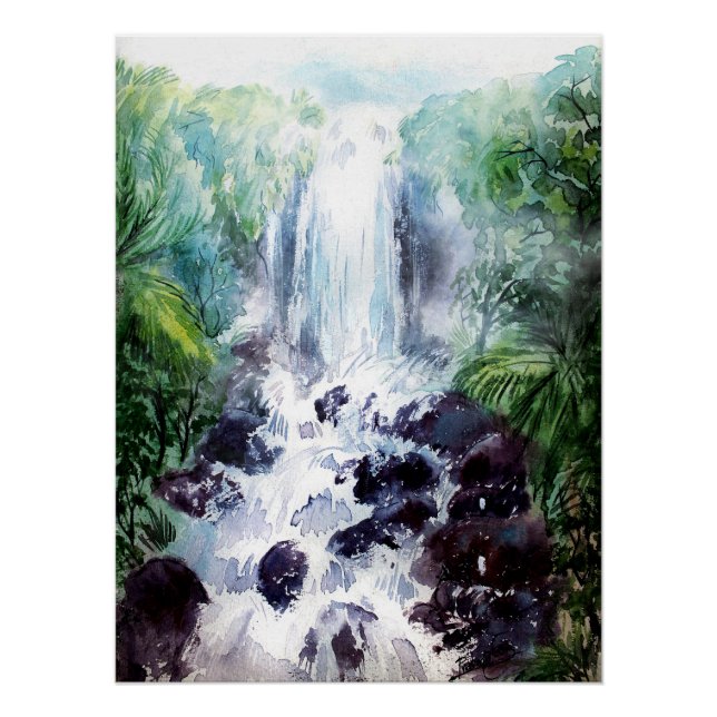 paisaje de cascada decoración de arte mural (Anverso)