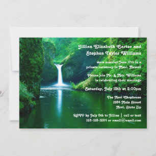 Paisaje de cascada Foto - Invitación Boda