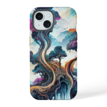 Paisaje de color de agua paisaje caso de teléfono