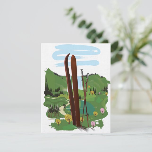 Paisaje de esquí (Anverso de pie)