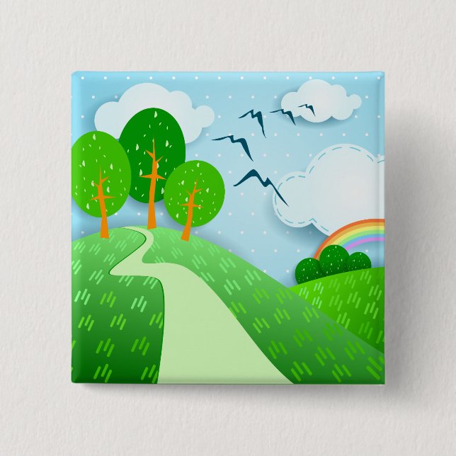 Paisaje de fantasía, botón (Anverso)