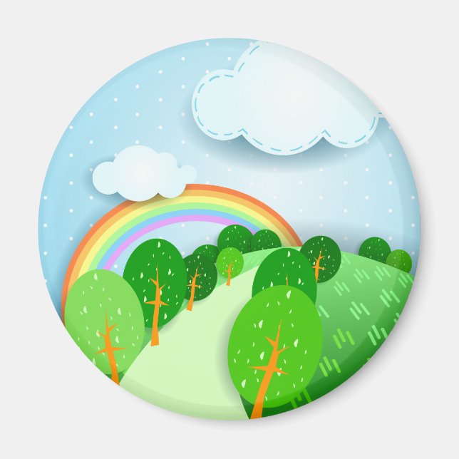 Paisaje de fantasía, imán (Frente)