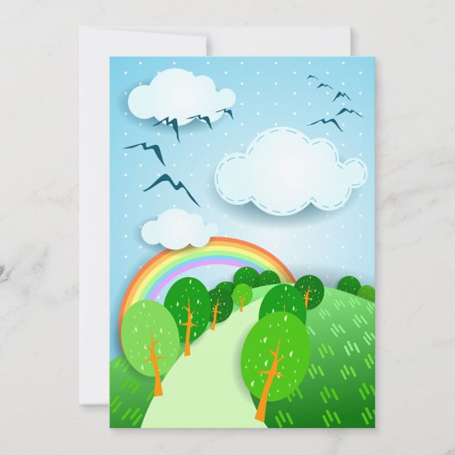 Paisaje de fantasía, invitación (Anverso)