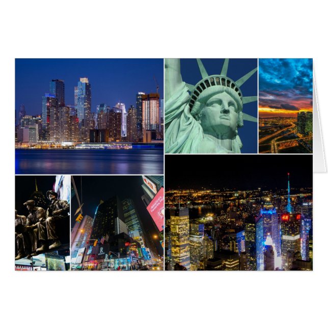Paisaje de fotografía de collage de New York City  (Anverso (Horizontal))