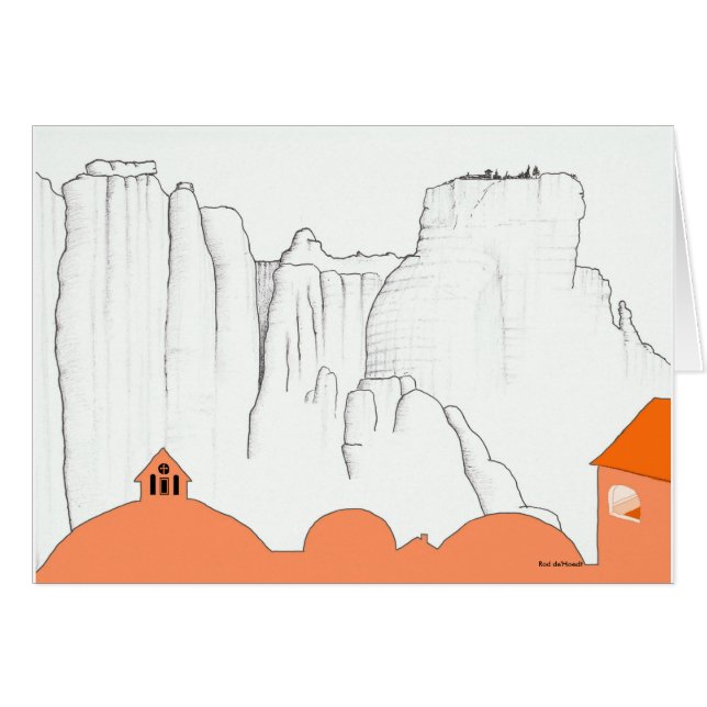 Paisaje de Grecia. Meteora Monastary de Kalambaka (Anverso (Horizontal))