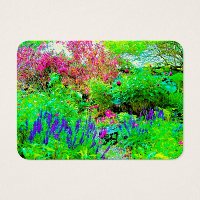 Paisaje de Green Spring Garden con peonies (Frente)