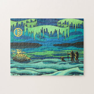 Paisaje de invierno personalizado del rompecabezas