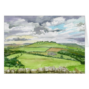 Paisaje de la acuarela de Northumberland