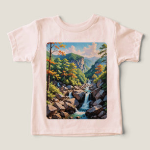 Paisaje de la cascada de Serene Mountain