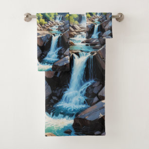 Paisaje de la cascada de Serene Mountain