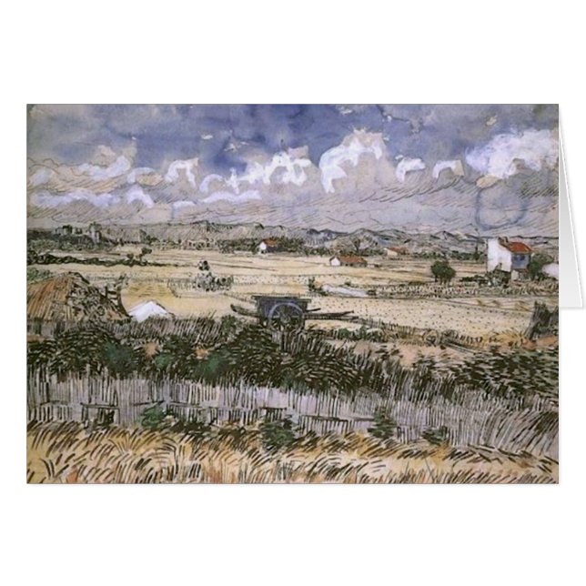 Paisaje de la cosecha, Vincent van Gogh (Anverso (Horizontal))