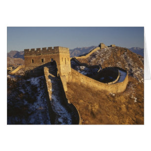 Paisaje de la Gran Muralla bajo la puesta del sol,