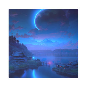 Paisaje de la noche, arte digital