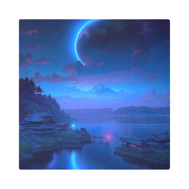 Paisaje de la noche, arte digital (Anverso)