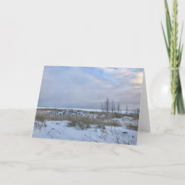Paisaje de la playa de invierno Foto Tarjeta de fe