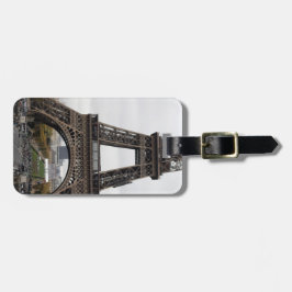 paisaje de la Torre Eiffel, etiqueta de equipaje d