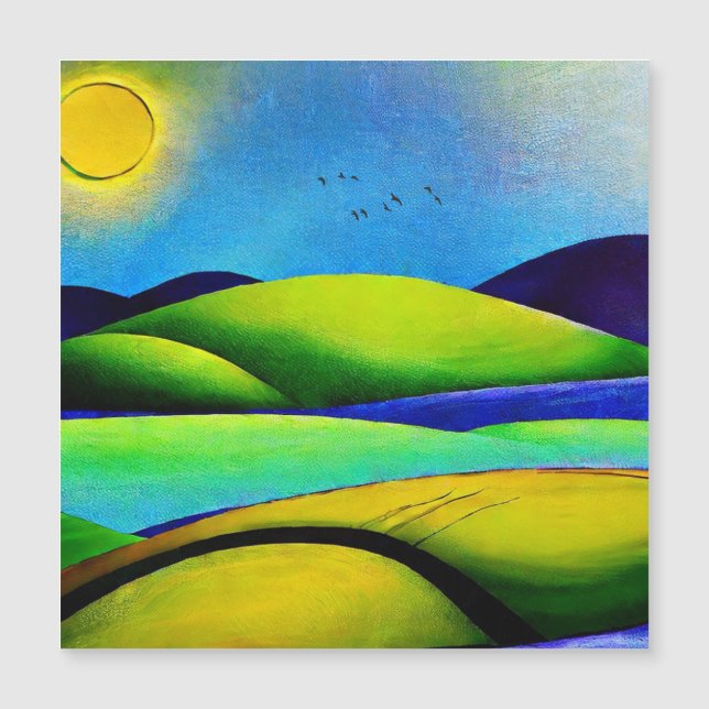 Paisaje de las colinas verdes (Anverso)