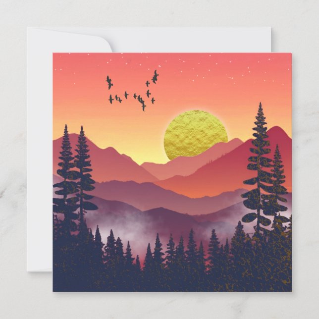 Paisaje de las montañas Crimson (Anverso)