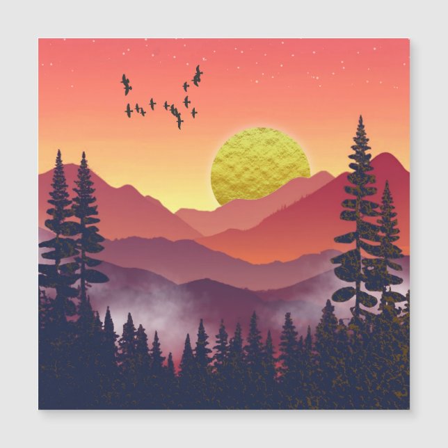 Paisaje de las montañas Crimson (Anverso)