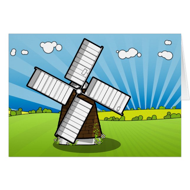 Paisaje de molino de viento (Anverso (Horizontal))