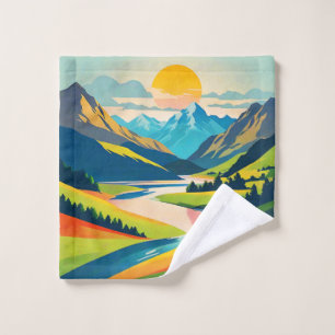 Paisaje de montaña Retro