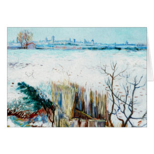 Paisaje de nieve con Arles por Vincent van Gogh