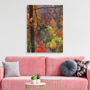 Paisaje de otoño en lienzo envuelto