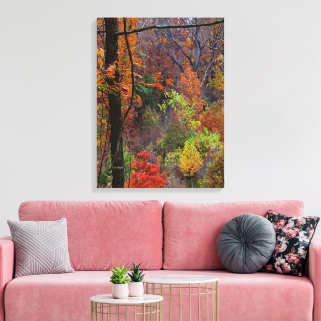 Paisaje de otoño en lienzo envuelto (Insitu (Sala de estar))