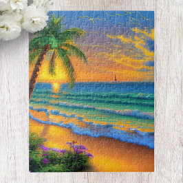 Paisaje de playa tropical Jigsaw Puzzle