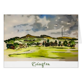 Paisaje de Rivington Winter Hill