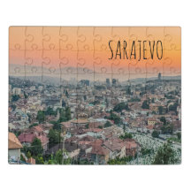 Paisaje de Sarajevo desde el rompecabezas del romp
