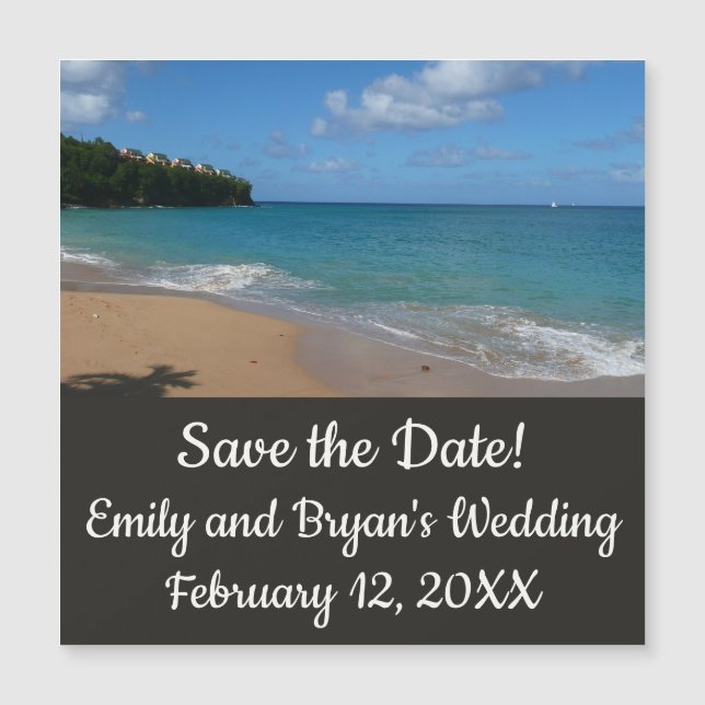 Paisaje de vacaciones tropicales en la playa de Sa (Anverso)