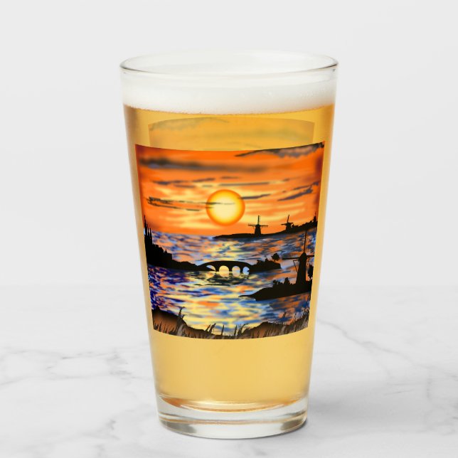 Paisaje de vidrio de Sea Sunrise (Anverso (lleno))