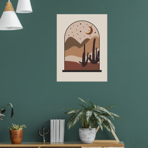 Paisaje del desierto, Arizona, arte abstracto boho