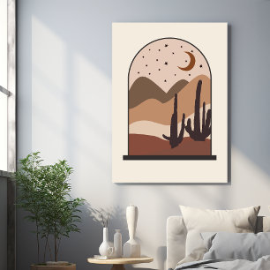 Paisaje del desierto, Arizona, arte abstracto boho