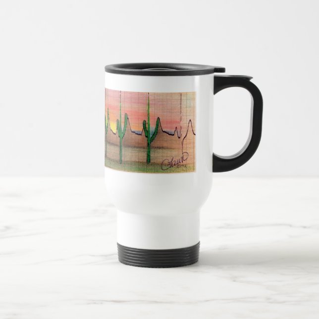 Paisaje del desierto de ECG en la taza del viaje (Derecha)
