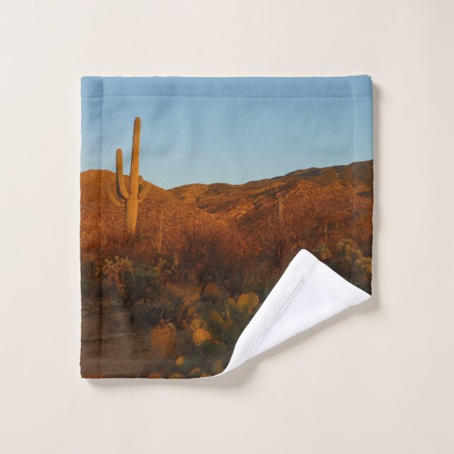 Paisaje del desierto de Saguaro Sunset I Arizona (Toallita)