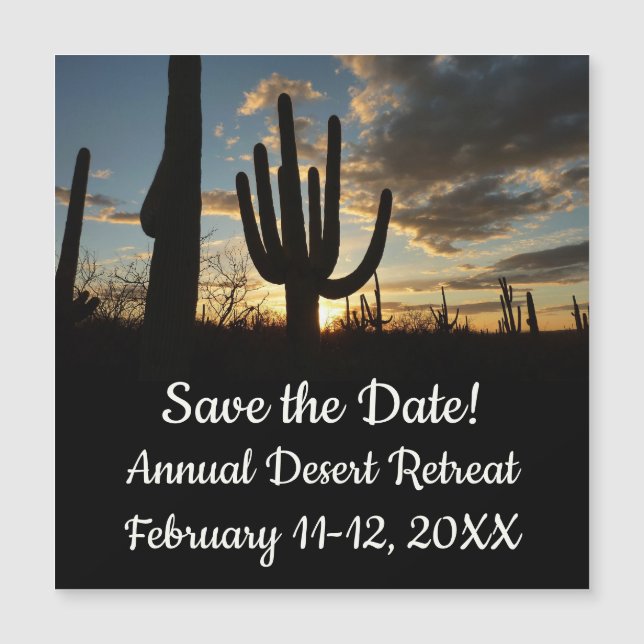 Paisaje del desierto de Saguaro Sunset II Arizona (Anverso)