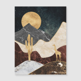 Paisaje del Desierto Golden Giraffe y Montaña de M