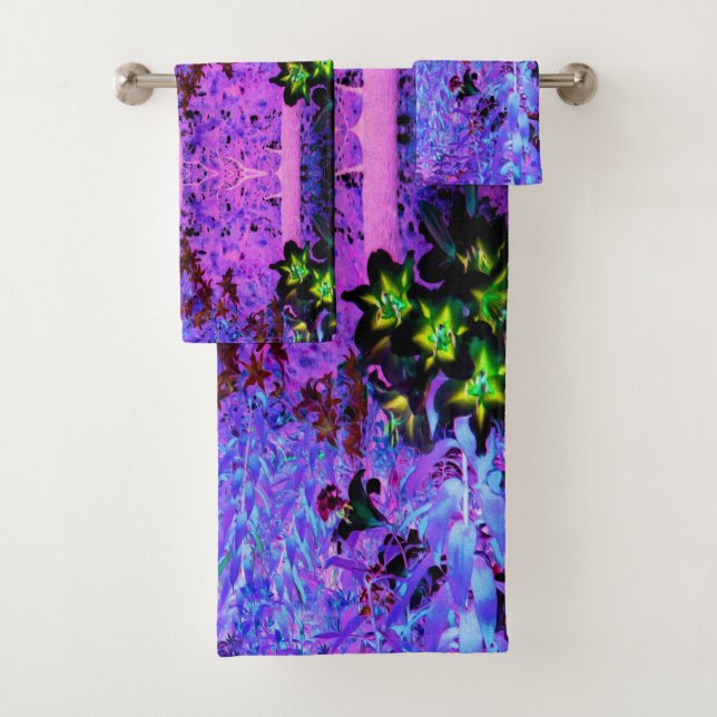 Paisaje del jardín Spooky Black and Crimson Lily (In situ)