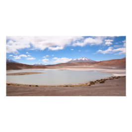 Paisaje del lago en el altiplano foto impresa