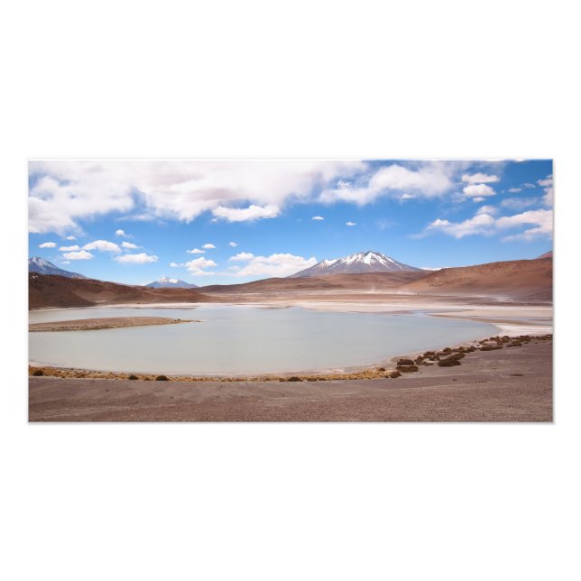 Paisaje del lago en el altiplano foto impresa (Frente)