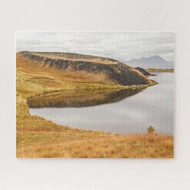 Paisaje del rompecabezas de Islandia - lago Myvatn (Horizontal)
