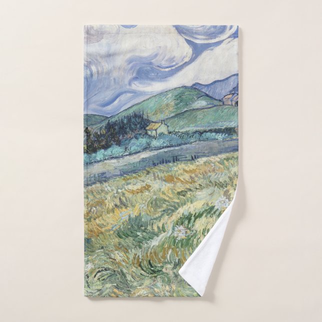 Paisaje desde Saint-Remy por Vincent van Gogh (Toalla de mano)