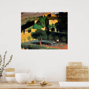 Paisaje en Cagnes, pintura de arte fino,