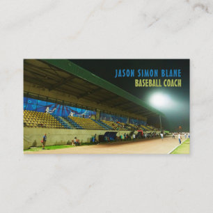 Paisaje en el campo de béisbol, tarjeta de visita