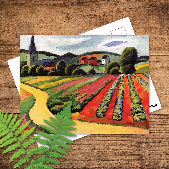 Paisaje en la tarjeta postal de agosto de Tegernse (Subido por el creador)