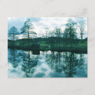 Paisaje en la tarjeta postal de Suecia