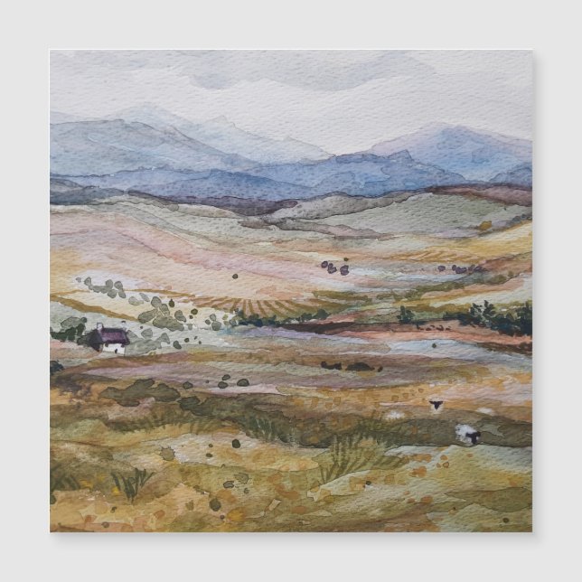 Paisaje escocés en acuarelas (Anverso)