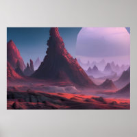 Paisaje espacial Poster de arte digital #019